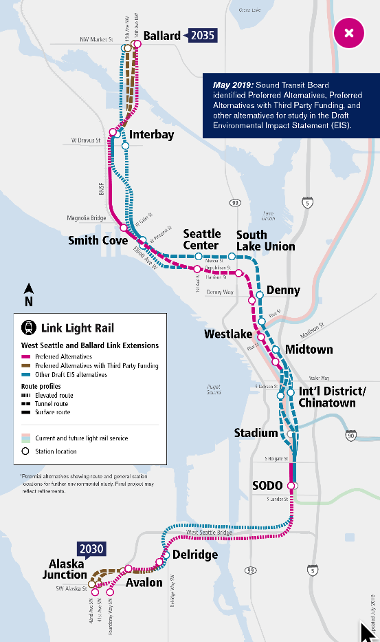 seatac light rail route map